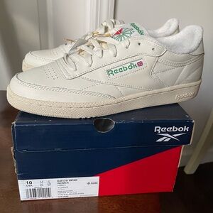 Reebok Club C 85 Chalk White Vintage Tennis Shoes Women 10/Men 8.5 GX3686
